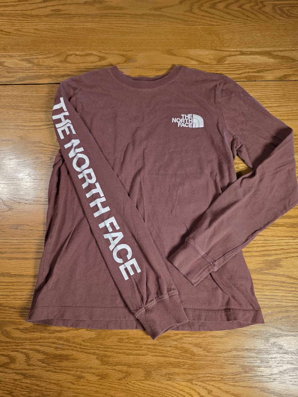 The North Face Long Sleeve Logo Tee - Mauve with White Logos